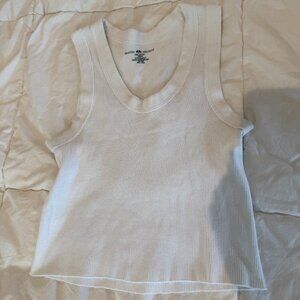 Brandy Melville White Ribbed Tank